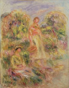 2人の女性のいる風景、1919年 作： Pierre Auguste Renoir